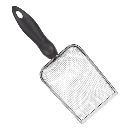 Pala Filtradora de Acero Inoxidable para Sustrato de Terrario - Mango Ergonómico para Reptiles