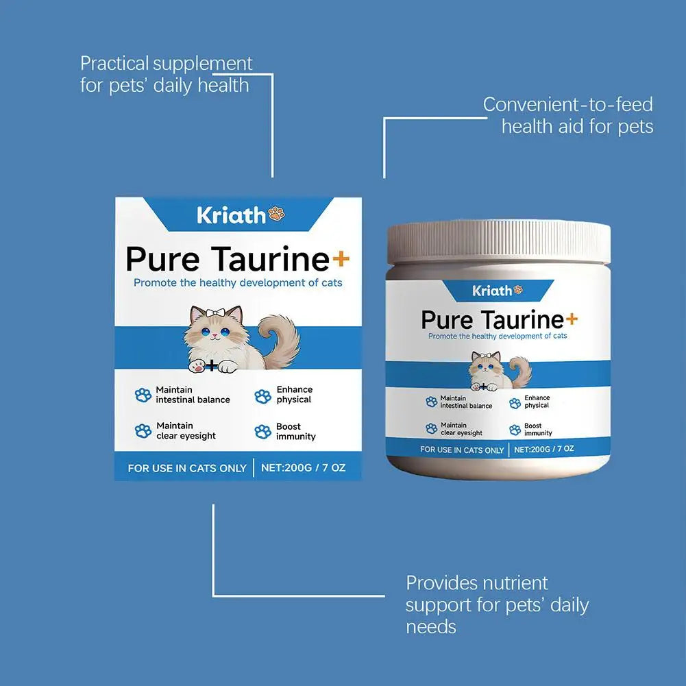 Taurina en Polvo para Gatos - Salud Cardíaca, Visión y Pelo Suave