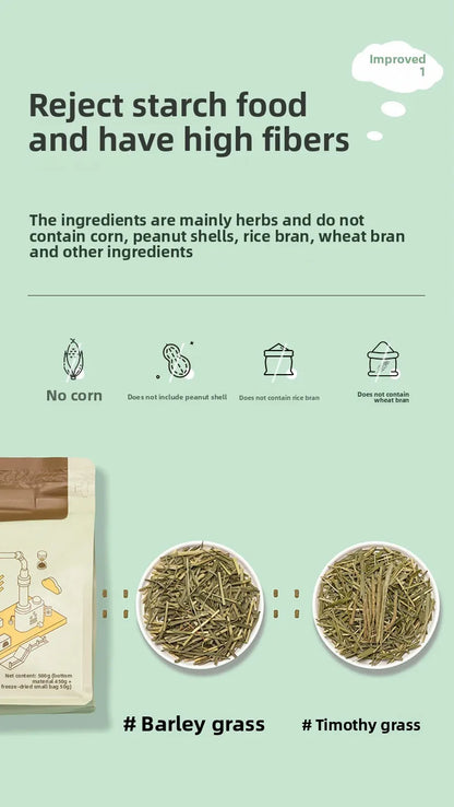 YEE Premium Pellets de Heno Timothy 🌾 – Con Probióticos y Vitamina C para Conejos y Cobayas