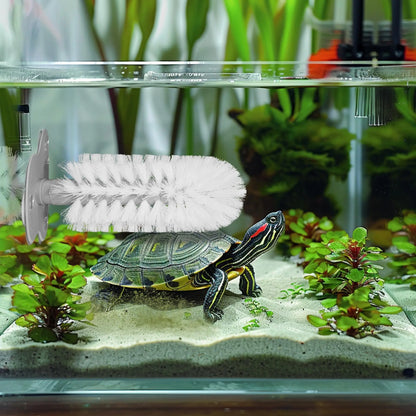 Cepillo con Ventosa de Cerdas Suaves para Tortugas - Limpiador y Masajeador de Caparazón