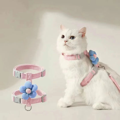 Set de Arnés y Correa Ajustable 🐾 – Para Gatos y Perros Pequeños