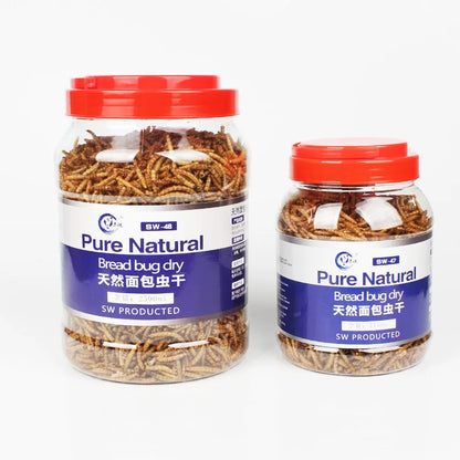 Gusanos de la Harina Deshidratados 🐛 – Snack Multiproteico para Hámsters, Aves, Erizos y Peces