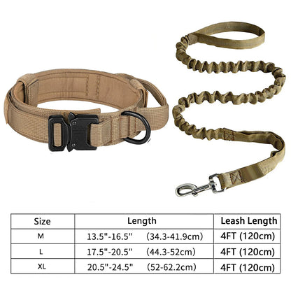 Set Táctico Militar 🎖️ – Collar y Correa Resistente con Asa para Perros
