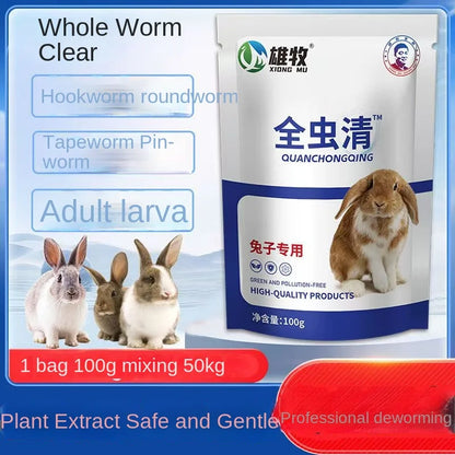 Antiapetito 🐰 – Desparasitante Especial contra Diarrea Interna y Externa para Conejos (100 g)