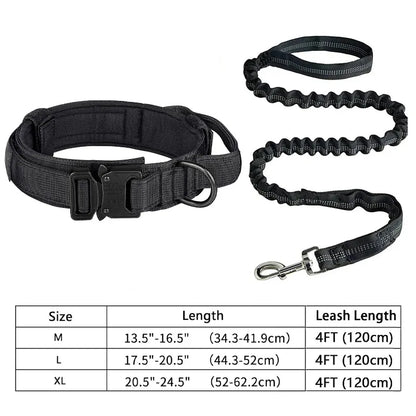 Set Táctico Militar 🎖️ – Collar y Correa Resistente con Asa para Perros