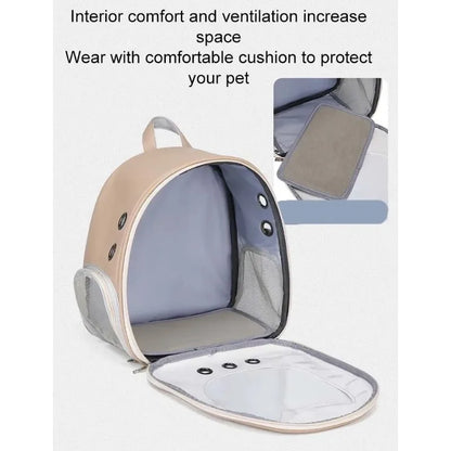 Mochila Transparente Plegable 🐾 – Transporte Cómodo para Gatos y Perros Pequeños