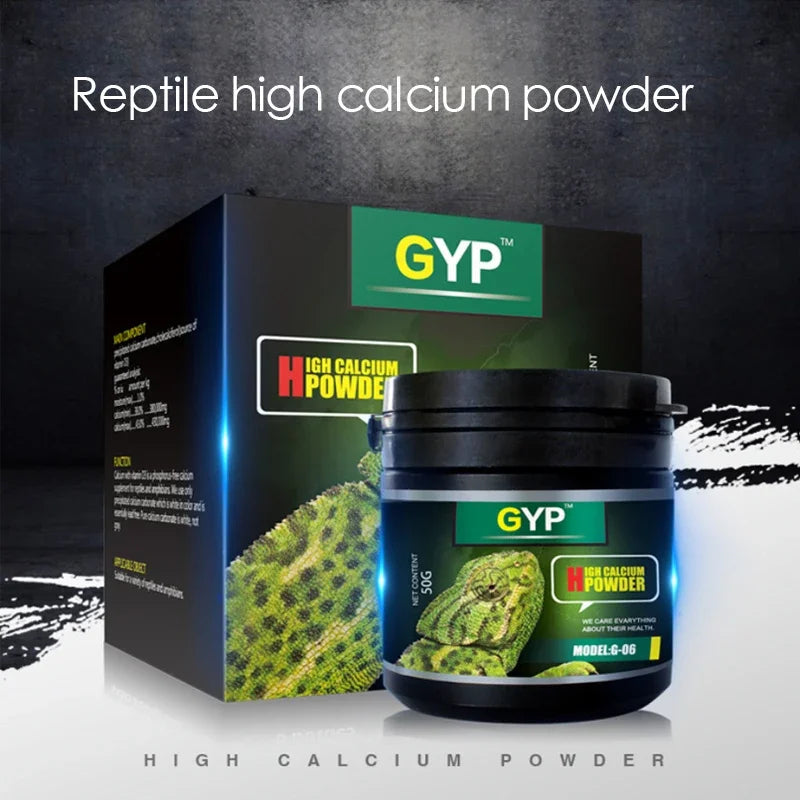 Polvo de Calcio Alto para Reptiles Trepadores - Lagartos, Tortugas, Camaleones y Geckos