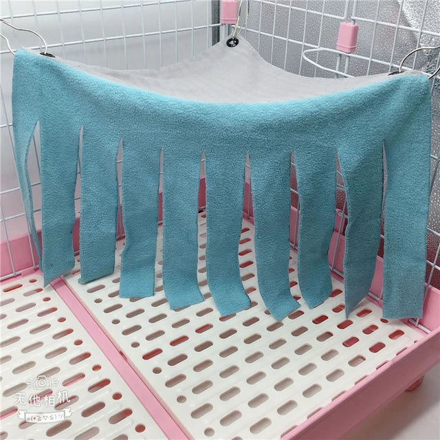 Hamaca y Escondite Colgante para Jaula - Accesorios para Hámsters, Cobayas, Chinchillas y Otros Pequeños Animales