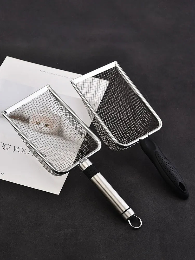 Pala Recogedora de Heces para Mascotas - Mango Ergonómico Antiadherente para Reptiles y Gatos