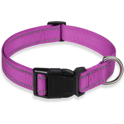 Collar Reflectante Ajustable 🌙 – Seguridad Extra en Paseos Nocturnos para Perros
