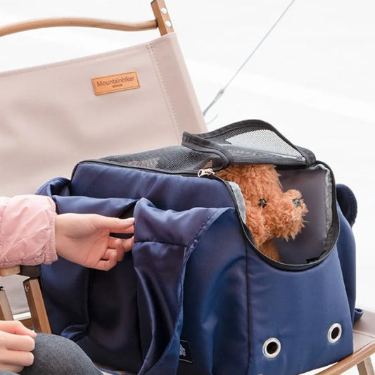 Bolso Transportín Bandolera 🎒 – Para Cachorros y Gatos