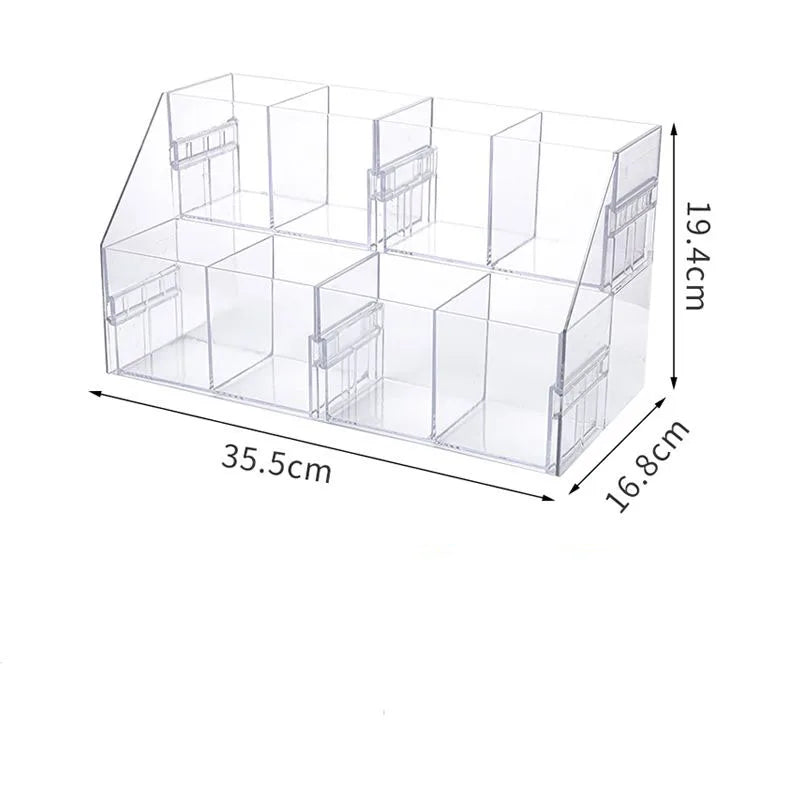 Pecera Acrílica Multi-compartimento para Peces Betta - Acuario de Sobremesa Transparente DIY