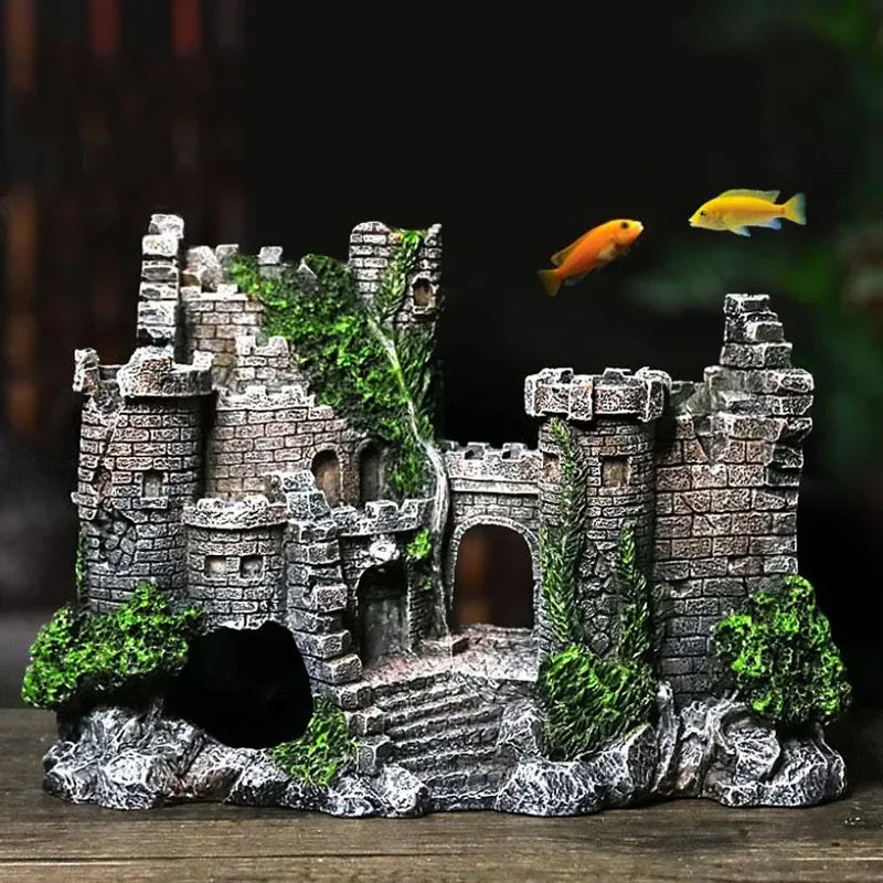 Castillo Antiguo de Resina - Decoración de Cueva para Acuario