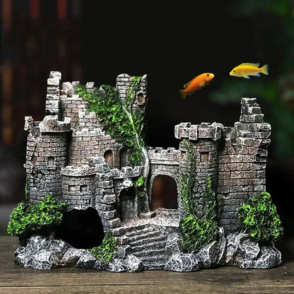 Castillo Antiguo de Resina 🏰 – Decoración de Cueva para Acuario