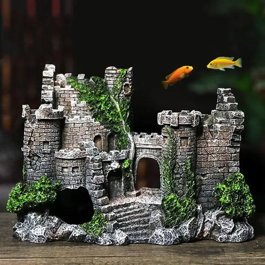 Castillo Antiguo de Resina - Decoración de Cueva para Acuario