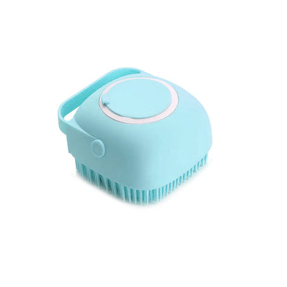 Cepillo Masajeador de Silicona 💆 – Para el Baño de Perros y Gatos