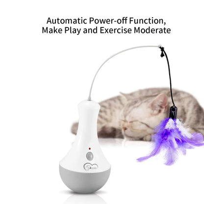 Juguete Automático de Plumas 🪶 – Rotación 360° Silenciosa para Gatos