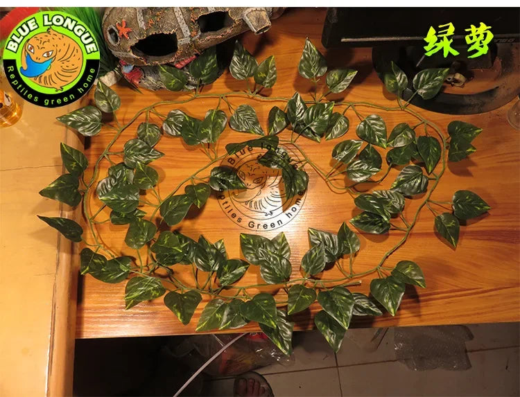 Enredadera Flexible para Reptiles - Ramas Artificiales de Selva para Terrario, Lagartos y Camaleones