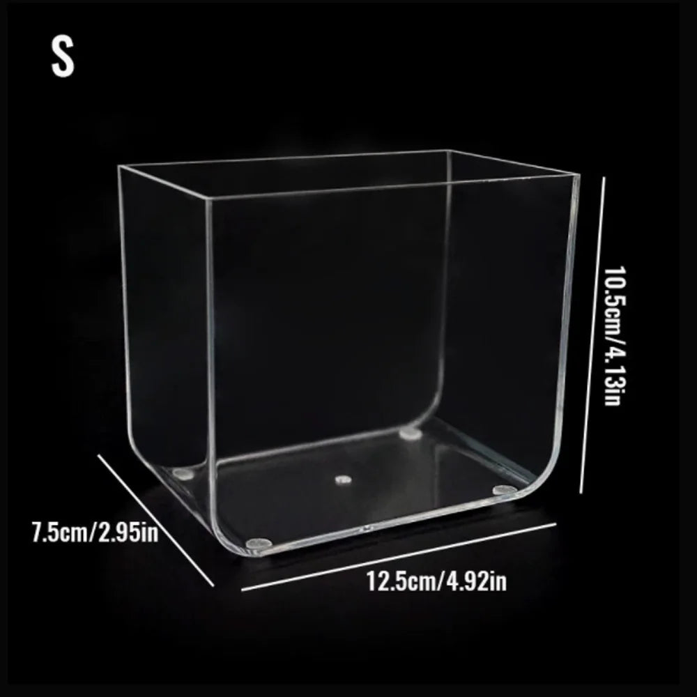 Acuario Nano Rimless Alto y Pequeño - Pecera de Cristal para Betta