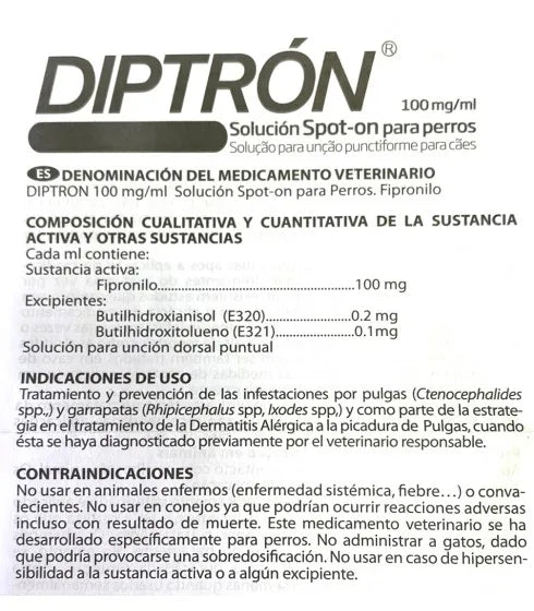 Diptron Pipetas Antiparasitarias para Perros hasta 20kg - Pack 2 uds