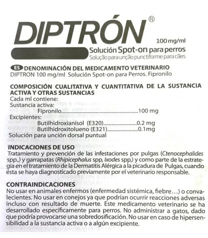 Diptron Pipetas Antiparasitarias 🛡️ – Para Perros hasta 20 kg (Pack 2 uds)
