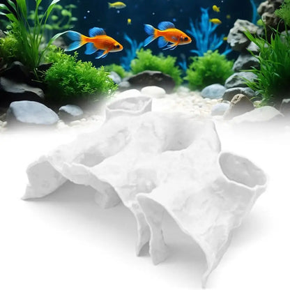 Túnel Cueva de Grava 3D 🐠 – Escondite Decorativo para Peces