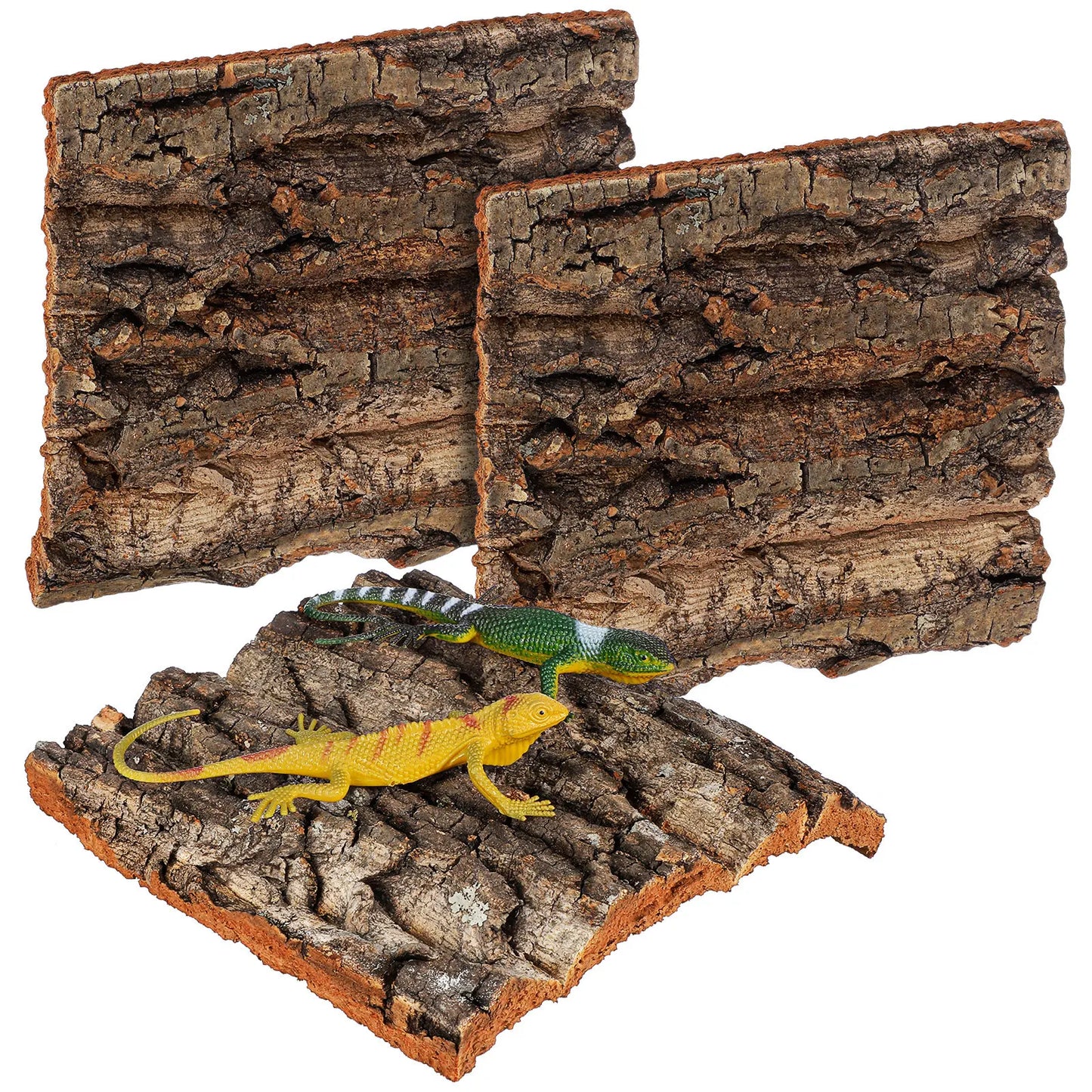 4 Piezas de Corteza de Corcho Segura para Acuario - Decoración de Fondo para Terrario de Lagartos y Geckos