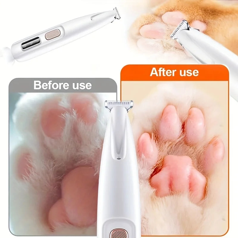 Maquinilla Eléctrica de Aseo para Perros y Gatos - Cortapelos con Luz LED