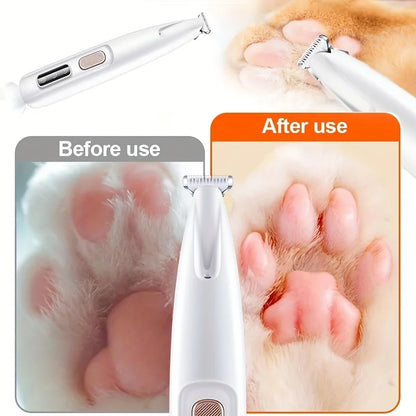 Maquinilla Eléctrica de Aseo 💡 – Cortapelos con Luz LED para Perros y Gatos