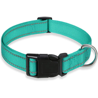 Collar Reflectante Ajustable 🌙 – Seguridad Extra en Paseos Nocturnos para Perros