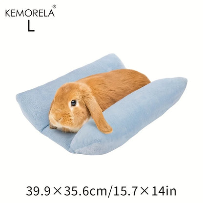 Kemorela Cama Cóncava 🐰 – Cojín Grueso de Peluche con Almohada de Algodón