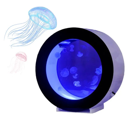 Pecera Acrílica de Medusas 🎐 – Acuario Redondo de Sobremesa (8L/18L/50L)