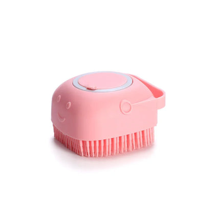 Cepillo Masajeador de Silicona 💆 – Para el Baño de Perros y Gatos
