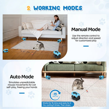Rueda de Ejercicio Interactiva 🐾 – Simula la Caza, Velocidad Ajustable para Gatos