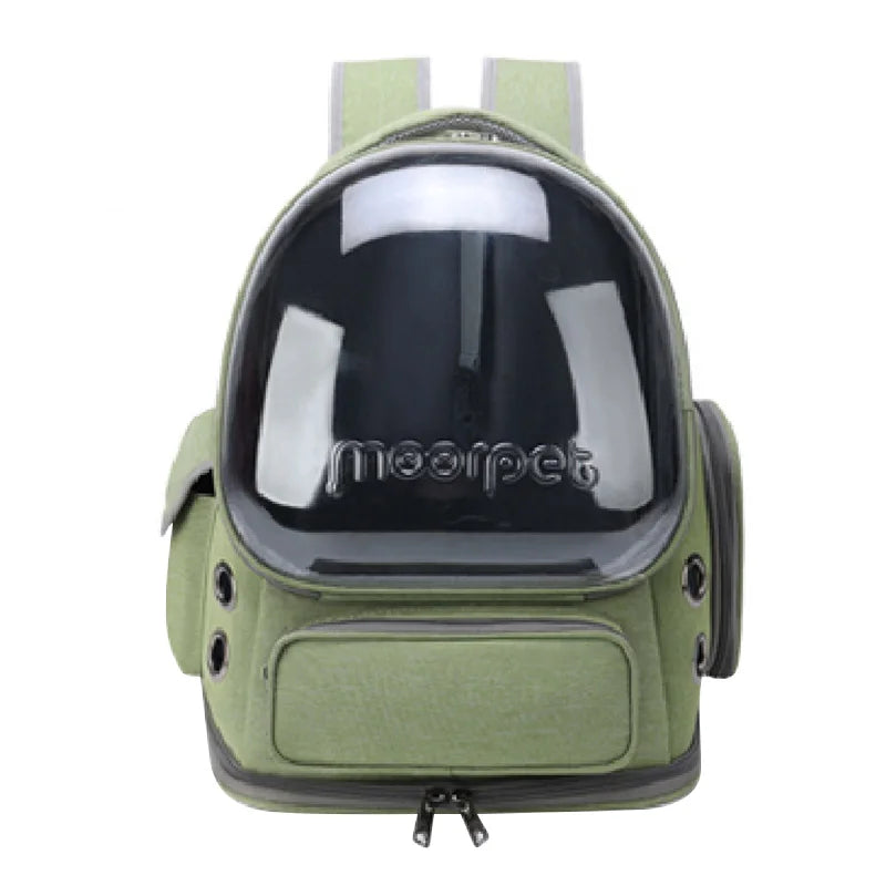 Mochila Transportín Transparente para Gatos y Perros Pequeños - Ventana Panorámica