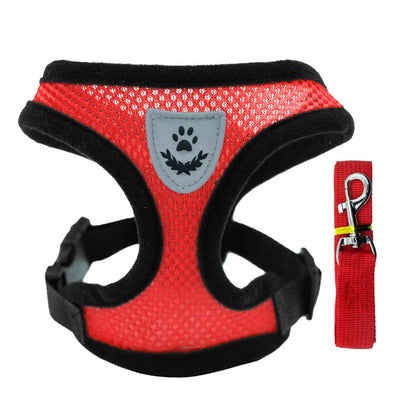 Arnés Tipo Chaleco Transpirable 🎽 – Ajustable, Incluye Correa para Perros