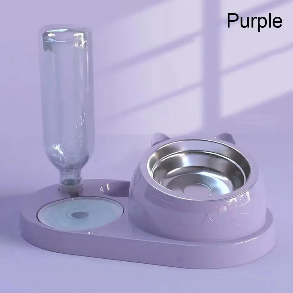 Comedero y Bebedero 2 en 1 para Gatos y Perros - Dispensador de Agua Automático