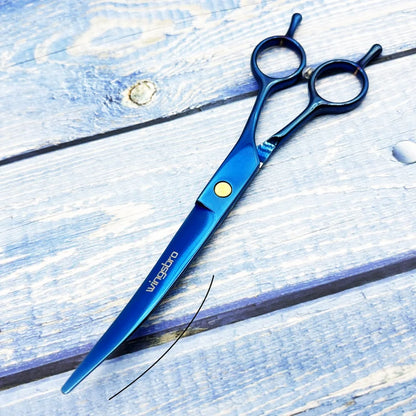 Tijeras Curvas Profesionales de Peluquería ✂️ – 7 Pulgadas para Perros