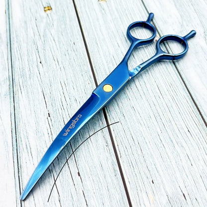 Tijeras Curvas Profesionales de Peluquería ✂️ – 7 Pulgadas para Perros