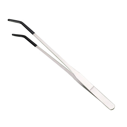 Pinzas Antideslizantes de Acero Inoxidable para Acuario - Punta Curva para Alimentar Reptiles