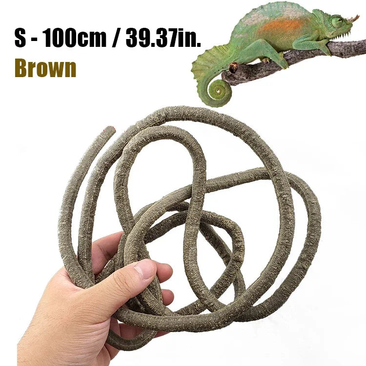 Enredadera Flexible para Reptiles - Ramas Artificiales de Selva para Terrario, Lagartos y Camaleones