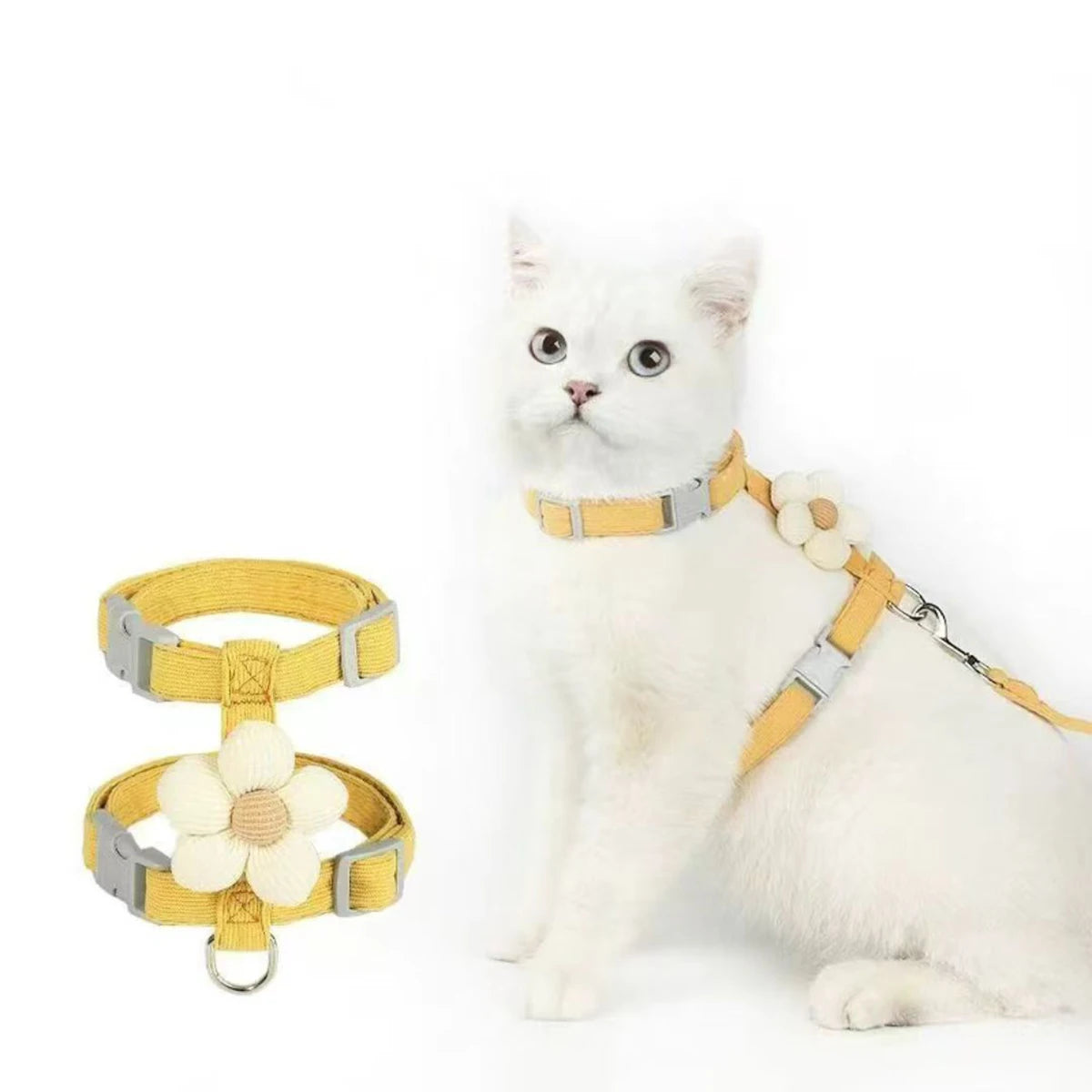 Set de Arnés y Correa Ajustable para Gatos y Perros Pequeños