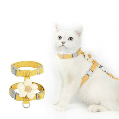 Set de Arnés y Correa Ajustable 🐾 – Para Gatos y Perros Pequeños