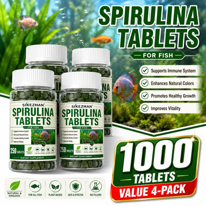 Tabletas de Espirulina de Alta Pureza 🌿 – Para Peces y Camarón Cristal Rojo (1000 uds)