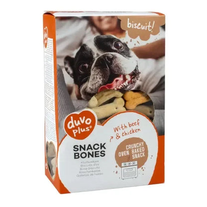 Duvo+ Galletas en Forma de Hueso 🦴 – Sabor Ternera y Pollo para Perros (500 g)